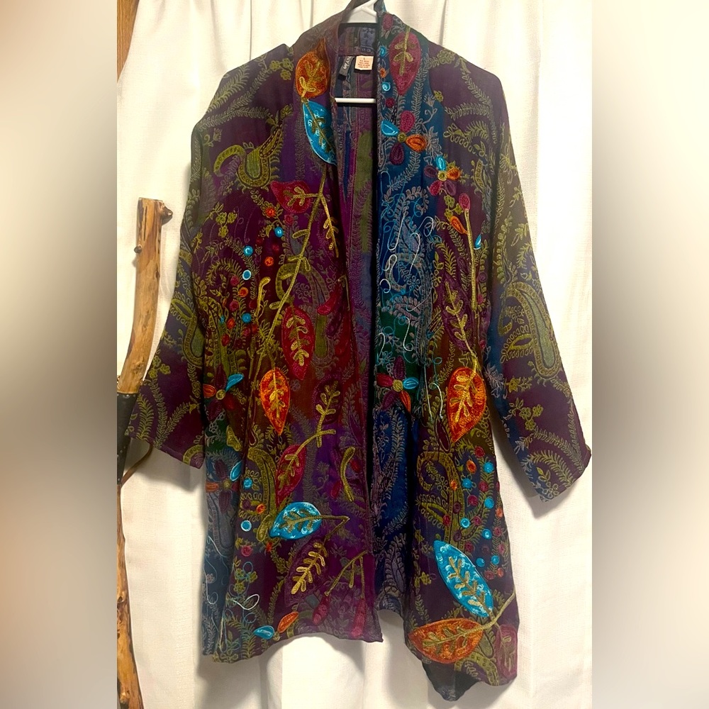 ANU Boho Rustic Embroidered Jacket
